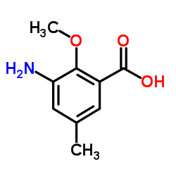 3-Amino-2-methoxy-5-methylbenzoic acid结构式