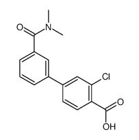 2-chloro-4-[3-(dimethylcarbamoyl)phenyl]benzoic acid结构式