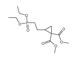 dimethyl 2-[2-(diethylphosphono)ethyl]cyclopropane-1,1-dicarboxylate Structure