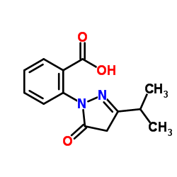 2-(3-Isopropyl-5-oxo-4,5-dihydro-1H-pyrazol-1-yl)benzoic acid Structure