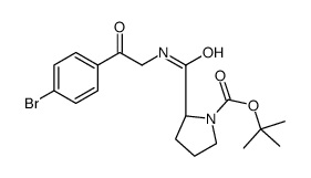 tert-butyl (2R)-2-[[2-(4-bromophenyl)-2-oxoethyl]carbamoyl]pyrrolidine-1-carboxylate结构式