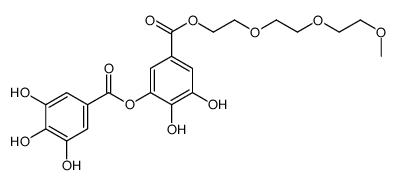 [2,3-dihydroxy-5-[2-[2-(2-methoxyethoxy)ethoxy]ethoxycarbonyl]phenyl] 3,4,5-trihydroxybenzoate结构式