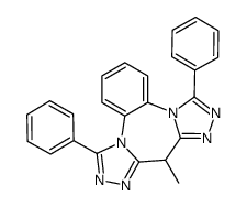 9-methyl-6,12-diphenyl-9H-bis<1,2,4>triazolo<4,3-a:3',4'-d><1,5>benzodiazepine结构式