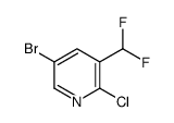 5-Bromo-2-chloro-3-(difluoromethyl)pyridine Structure