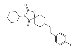 3-cyclohexyl-8-[2-(4-fluorophenyl)ethyl]-4-methylidene-1-oxa-3,8-diazaspiro[4.5]decan-2-one结构式