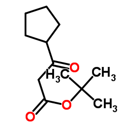 2-Methyl-2-propanyl 3-cyclopentyl-3-oxopropanoate结构式