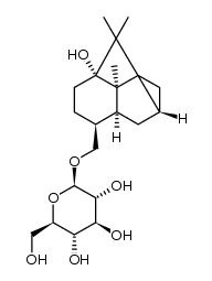 15-hydroxypatchoulol 15-O-β-D-glucopyranoside Structure