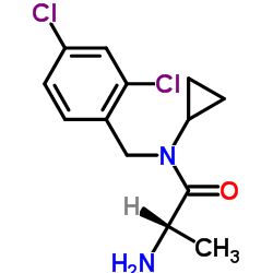N-Cyclopropyl-N-(2,4-dichlorobenzyl)alaninamide结构式