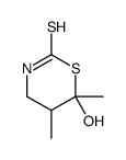 6-hydroxy-5,6-dimethyl-1,3-thiazinane-2-thione结构式
