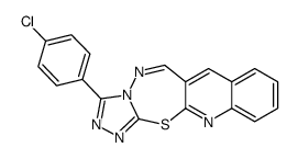 3-(4-Chlorophenyl)-1,2,4-triazolo(3',4':2,3)(1,3,4)thiadiazepino(7,6-b)quinoline Structure