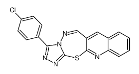 3-(4-Chlorophenyl)-1,2,4-triazolo(3',4':2,3)(1,3,4)thiadiazepino(7,6-b)quinoline结构式