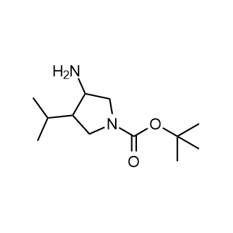 tert-Butyl 3-amino-4-isopropylpyrrolidine-1-carboxylate Structure