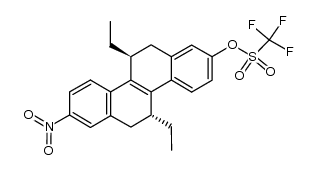 2-nitro-8-[(trifluoromethanesulfonyl)oxy]-5,11-trans-diethyl-5,6,11,12-tetrahydrochrysene结构式