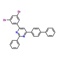 Pyrimidine, 4-[1,1'-biphenyl]-4-yl-6-(3,5-dibromophenyl)-2-phenyl- Structure