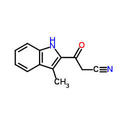 3-(3-甲基-1H-吲哚-2-基)-3-氧丙烷腈结构式