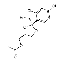 (2R,4R)-cis-2-(bromomethyl)-2-(2,4-dichlorophenyl)-4-(acetoxymethyl)-1,3-dioxolane Structure