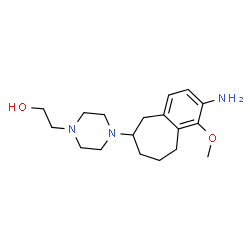 2-(4-(2-amino-1-methoxy-6,7,8,9-tetrahydro-5H-benzo[7]annulen-6-yl)piperazin-1-yl)ethanol结构式