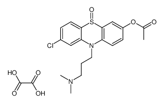 7-acetoxy-2-chloro-10-(3-dimethylamino-propyl)-10H-phenothiazine 5-oxide, oxalate (1:1)结构式