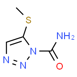 1H-1,2,3-Triazole-1-carboxamide,5-(methylthio)-(9CI) structure