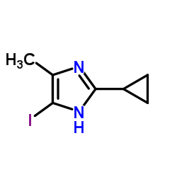 2-Cyclopropyl-5-iodo-4-methyl-1H-imidazole结构式