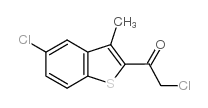 2-chloro-1-(5-chloro-3-methyl-1-benzothiophen-2-yl)ethanone Structure