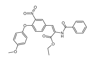 Ethyl 3-Nitro-4-(4-methoxyphenoxy)-α-benzoylaminocinnamate结构式