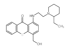 9H-Thioxanthen-9-one,1-[[2-(2-ethyl-1-piperidinyl)ethyl]amino]-4-(hydroxymethyl)- Structure