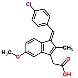 [(1Z)-1-(4-Chlorobenzylidene)-5-methoxy-2-methyl-1H-inden-3-yl]acetic acid结构式