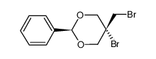 (E)-5-bromo-5-bromomethyl-2-phenyl-1,3-dioxane结构式