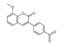 8-methoxy-3-(4-nitrophenyl)-2H-chromen-2-one Structure