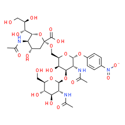 GlcNAc beta(1-3)[Neu5Ac alpha(2-6)]GalNAc-alpha-pNP structure