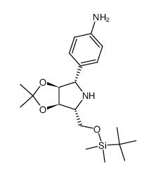 Benzenamine, 4-(3aS,4S,6R,6aR)-6-(1,1-dimethylethyl)dimethylsilyloxymethyltetrahydro-2,2-dimethyl-4H-1,3-dioxolo4,5-cpyrrol-4-yl- Structure