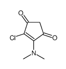 4-chloro-5-(dimethylamino)cyclopent-4-ene-1,3-dione结构式