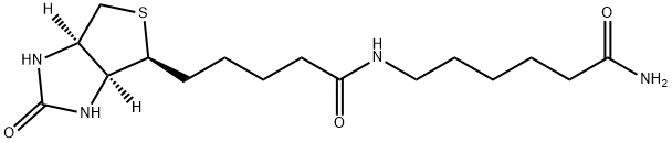 1H-Thieno[3,4-d]iMidazole-4-pentanaMide, N-(6-aMino-6-oxohexyl)hexahydro-2-oxo-, (3aS,4S,6aR)-结构式