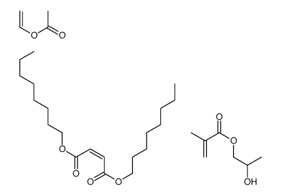 dioctyl (E)-but-2-enedioate,ethenyl acetate,2-hydroxypropyl 2-methylprop-2-enoate结构式