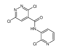 3,6-dichloro-N-(2-chloro-3-pyridinyl)pyridazine-4-carboxamide结构式