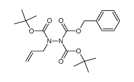 1-benzyl 1,2-di-tert-butyl 2-allylhydrazine-1,1,2-tricarboxylate结构式