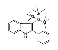 3-(1,1,1,3,3,3-hexamethyl-2-(trimethylsilyl)trisilan-2-yl)-2-phenyl-1H-indole结构式