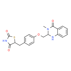 2,4-Thiazolidinedione, 5-[[4-[(1,2,3,4-tetrahydro-3-methyl-4-oxo-2-quinazolinyl)methoxy]phenyl]methyl]-结构式