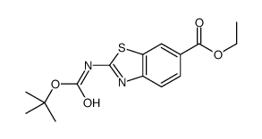 2-tert-Butoxycarbonylamino-benzothiazole-6-carboxylic acid ethyl ester structure