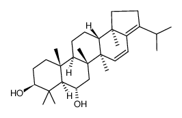 A'-Neogammacera-15,17(21)-diene-3β,6α-diol structure