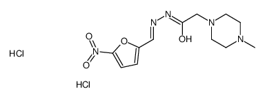 2-(4-methylpiperazin-1-yl)-N-[(E)-(5-nitrofuran-2-yl)methylideneamino]acetamide,dihydrochloride Structure