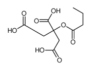 2-butanoyloxypropane-1,2,3-tricarboxylic acid Structure