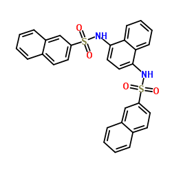 N,N'-1,4-Naphthalenediyldi(2-naphthalenesulfonamide) Structure