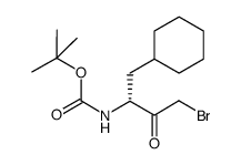 tert-butyl (R)-(4-bromo-1-cyclohexyl-3-oxobutan-2-yl)carbamate结构式