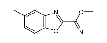 5-methyl-benzooxazole-2-carboximidic acid methyl ester结构式