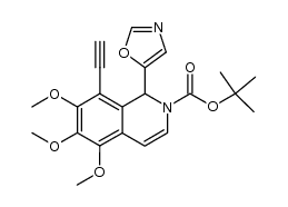 N-tert-butoxycarbonyl-8-ethynyl-5,6,7-trimethoxy-1-(2,4-oxazolyl)-1,2-dihydro-isoquinoline结构式