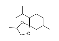 2,9-dimethyl-6-(1-methylethyl)-1,4-dioxaspiro[4.5]decane结构式