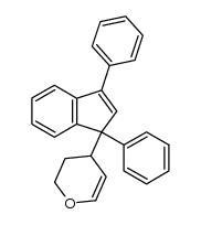 1-(4-oxacyclohex-2-enyl)-1,3-diphenylindene结构式