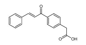 2-(4-(3-phenylacryloyl)phenyl)acetic acid结构式